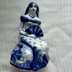 Russian Gzhel, Little Mermaid, handmade author’s work